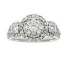 1.50ct Diamond 3 Stone Ring 14KT White Gold