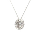 Natural .08ct Diamond Fashion Pendants 14KT White Gold
