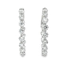 3.10ct Lab Grown Diamond Hoop Earrings Sterling Silver