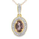 .44ct Quartz Diamond Fashion Pendants 10KT Yellow Gold