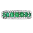 White Topaz 3 Stone Ring Sterling Silver