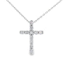 .35ct Diamond Cross Religious Pendant 14KT White Gold