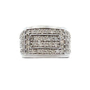 Natural 2.04ct Diamond Mens Ring 10KT White Gold