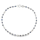 .87ct Sapphire Diamond Bracelet 14KT White Gold