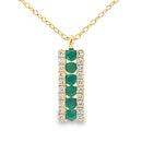 .30ct Emerald Diamond Fashion Pendants 14KT Yellow Gold