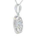 Rose Quartz Diamond Fashion Pendants 10KT White Gold