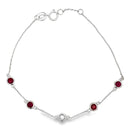 .71ct Ruby Diamond Bracelet 14KT White Gold