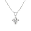 Natural .40ct Lab Grown Diamond Pendant 14KT White Gold
