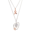 .02ct Diamond Heart Love Pendant Sterling Silver