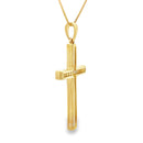.22ct Diamond Cross Religious Pendant 14KT Yellow Gold