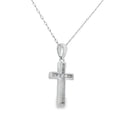 .12ct Diamond Cross Religious Pendant 14KT White Gold