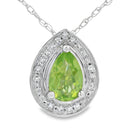 .47ct Peridot Diamond Fashion Pendants 10KT White Gold