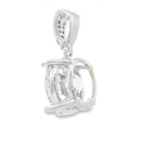 4.00ct Moissanite Pendant Sterling Silver