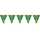 4 Pack, Beistle 10" x 12' Happy St Patricks Day Pennant Banner; Green/Gold