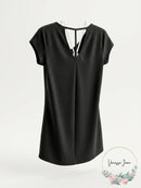 Ideology Womens Solid V-Back Tunic Activewear, Size XS