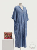 Ailunsnika Women Loose Kaftan Swimsuit Cover Up Beach Long Casual Caftan Dress