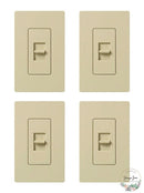 Lutron LG-600H-IV 600W Single-Pole Slide-To-Off Dimmer Ivory (4 Pack) [MR156-UG4
