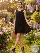 Style & Co Lace-Trim High-Low Dress