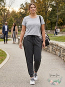 Ideology Womens Plus Velvet Sides Athletic Jogger Sweatpants