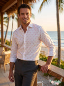 Bar III Mens Slim-Fit Stretch Flamingo Knit Dress Shirt, Size XL