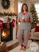 Family Pajamas Holiday Stripe Matching Pajama Set