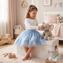 Sergent Major Girls Blue Tulle Skirt With Sequins, Size 9