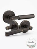 Emtek Dummy Lever Set with Disk Rosette and Myles Levers