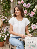 BB Dakota Fairy Dust Cotton Blouse, Size Small