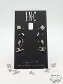 I.n.c. Silver-Tone 4-Pc. Set Crystal Stud Earrings