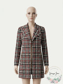 Calvin Klein Womens Black Plaid Jacket