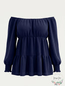 Kiss and Tell Trendy Plus Size Tiered Smocked-Cuff Top, Size 3X