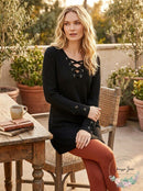 Style & Co Petite Lace-up Tunic