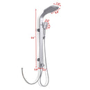 44 Inch Aluminium Alloy Panel Rainfall Shower Column with Hand Shower
