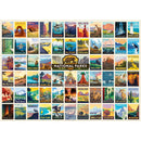 National Parks - Vintage Collage Poster Art 1000 Piece Jigsaw Puzzle