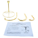 12-Arm Spiral Fountain Brass Gold Metal Ornament Stand Display 11.5 Inches (Taiwan)