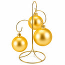 3-Arm 3-Tier Gold Brass Metal Ornament Stand Display 10.75 Inches
