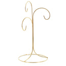 3-Arm 3-Tier Gold Brass Metal Ornament Stand Display 10.75 Inches