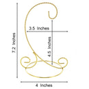 Twisted Wire Gold Metal Ornament Stand Display 7.2 Inches