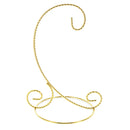 Twisted Wire Gold Metal Ornament Stand Display 7.2 Inches (Taiwan)