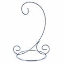 Twisted Wire Silver Metal Ornament Stand Display 7.2 Inches