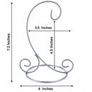 Twisted Wire Silver Metal Ornament Stand Display 7.2 Inches