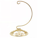 Curved Gold Wire Swirl Base Ornament Stand Display 7 Inches