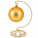 Curved Gold Wire Swirl Base Ornament Stand Display 8.75 Inches