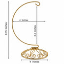 Curved Gold Wire Swirl Base Ornament Stand Display 8.75 Inches