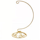 Curved Gold Wire Swirl Base Ornament Stand Display 8.75 Inches