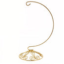 Curved Gold Wire Swirl Base Ornament Stand Display 8.75 Inches (Taiwan)