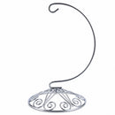 Curved Silver Wire Swirl Base Ornament Stand Display 7 Inches