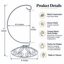 Curved Silver Wire Swirl Base Ornament Stand Display 7 Inches