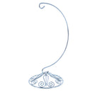 Curved Silver Wire Swirl Base Ornament Stand Display 8.75 Inches