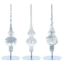 Ornate Silver Metal Rod Tree Topper Stand Display Stand 10 Inches
